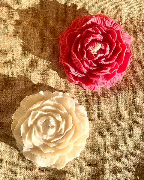 Grand Peony Flower Candle