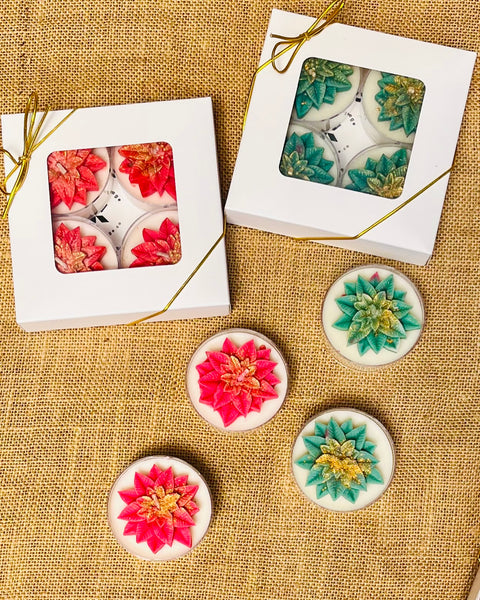 Holly Leaf Christmas Maxi Tealights