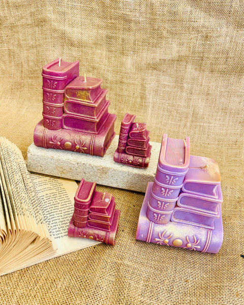Quiet Library Stack Book Candles