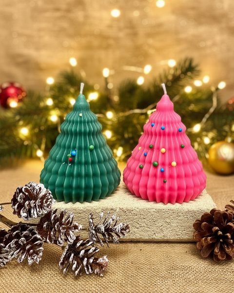 Large Christmas Tree Candle