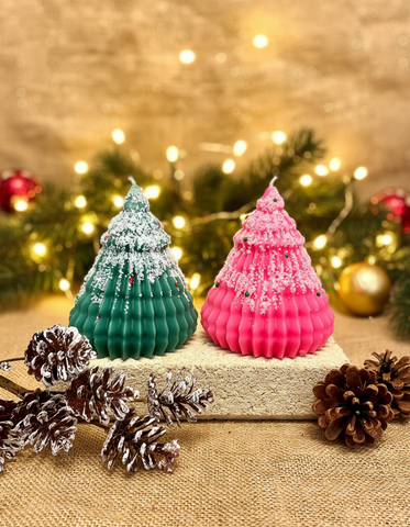 Large Christmas Tree Candle