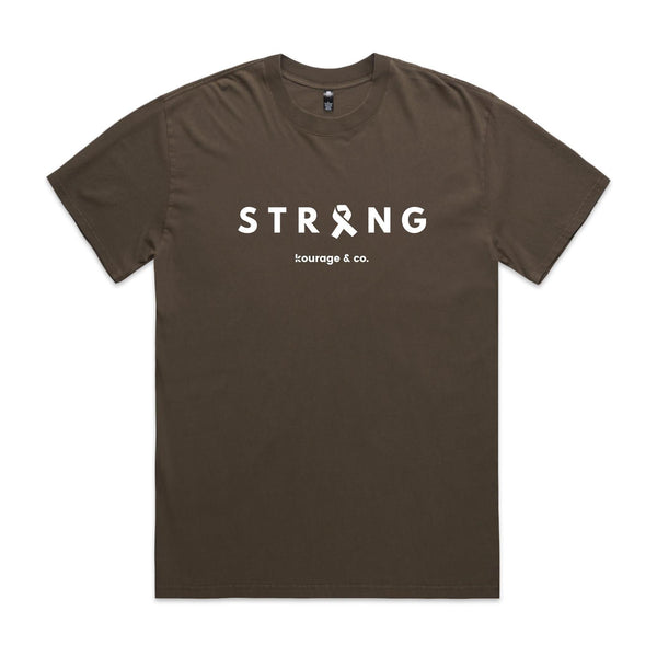 STRONG Faded Unisex Tee |  White Print