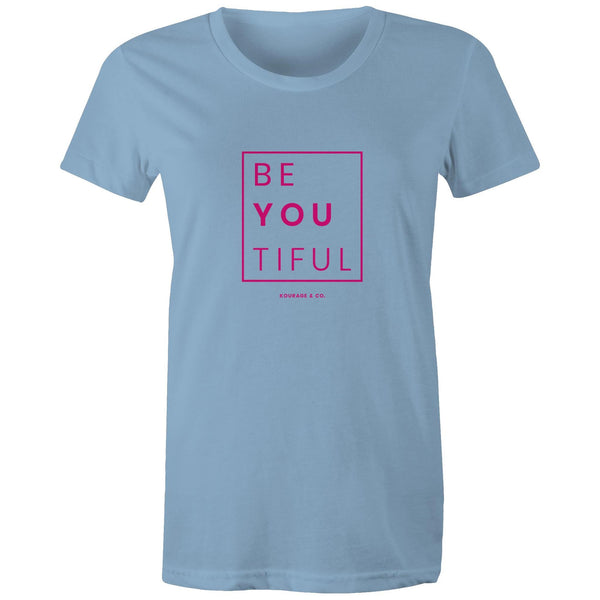 BeYouTiful Women's Tee - Pink Print
