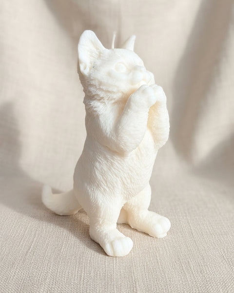 Large Cat Soy Candle | Sculptural Animal Candle