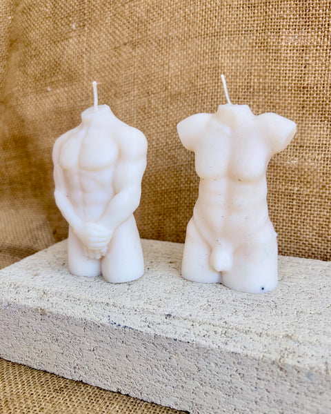 Body Form Soy Candle – Sculptural Male Figure