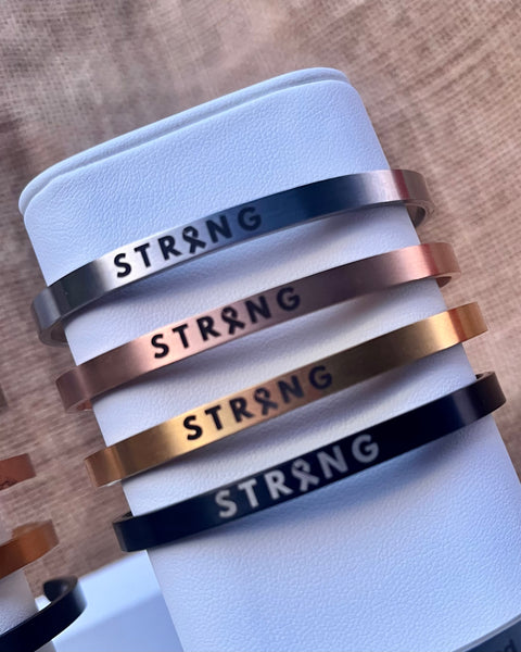 Strong cancer cuff jewelry