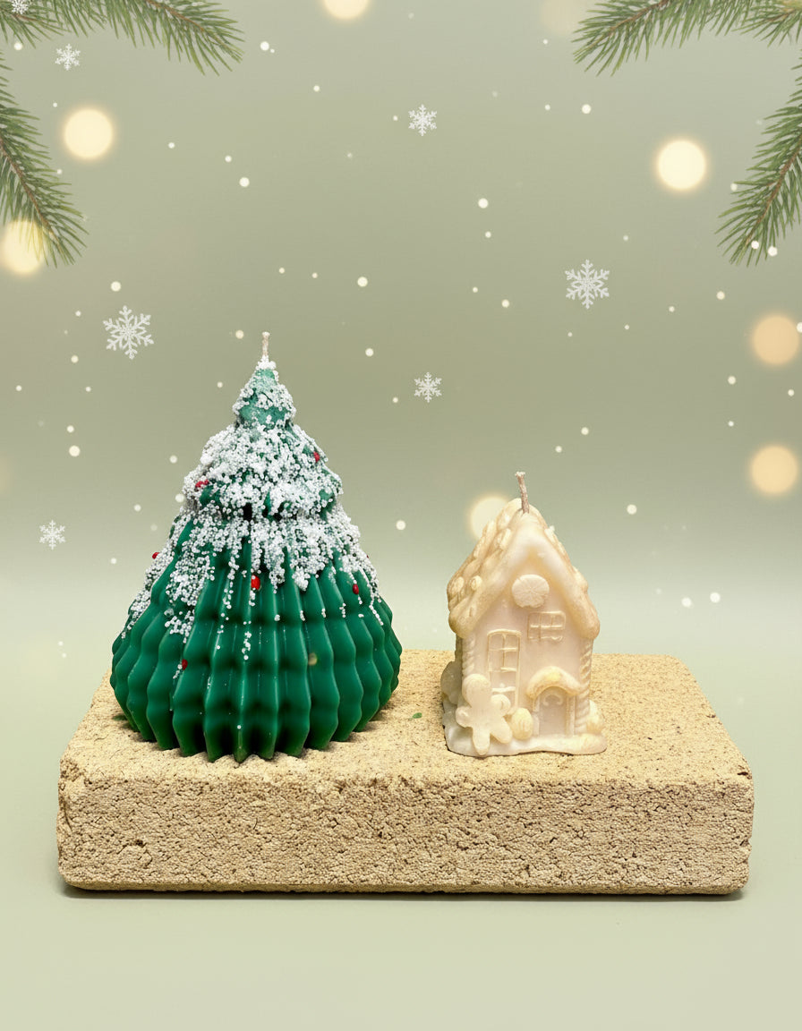 Large Christmas Tree Candle
