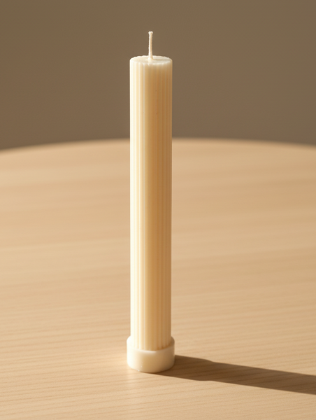 Ribbed Dinner Candle