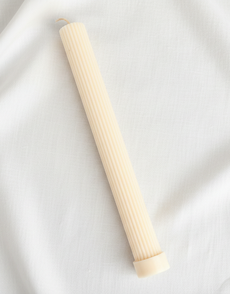 Ribbed Dinner Candle