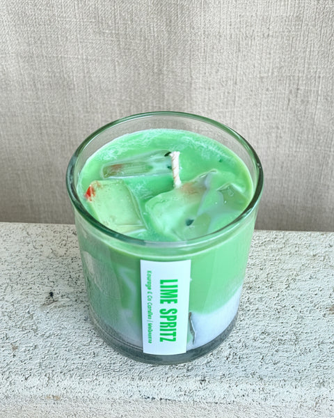 Lime Spritz Iced Candle