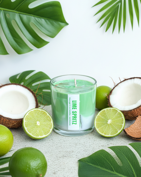Lime Spritz Iced Candle
