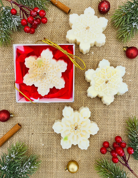 Snowflake Christmas Candle