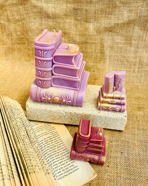 Quiet Library Stack Book Candles