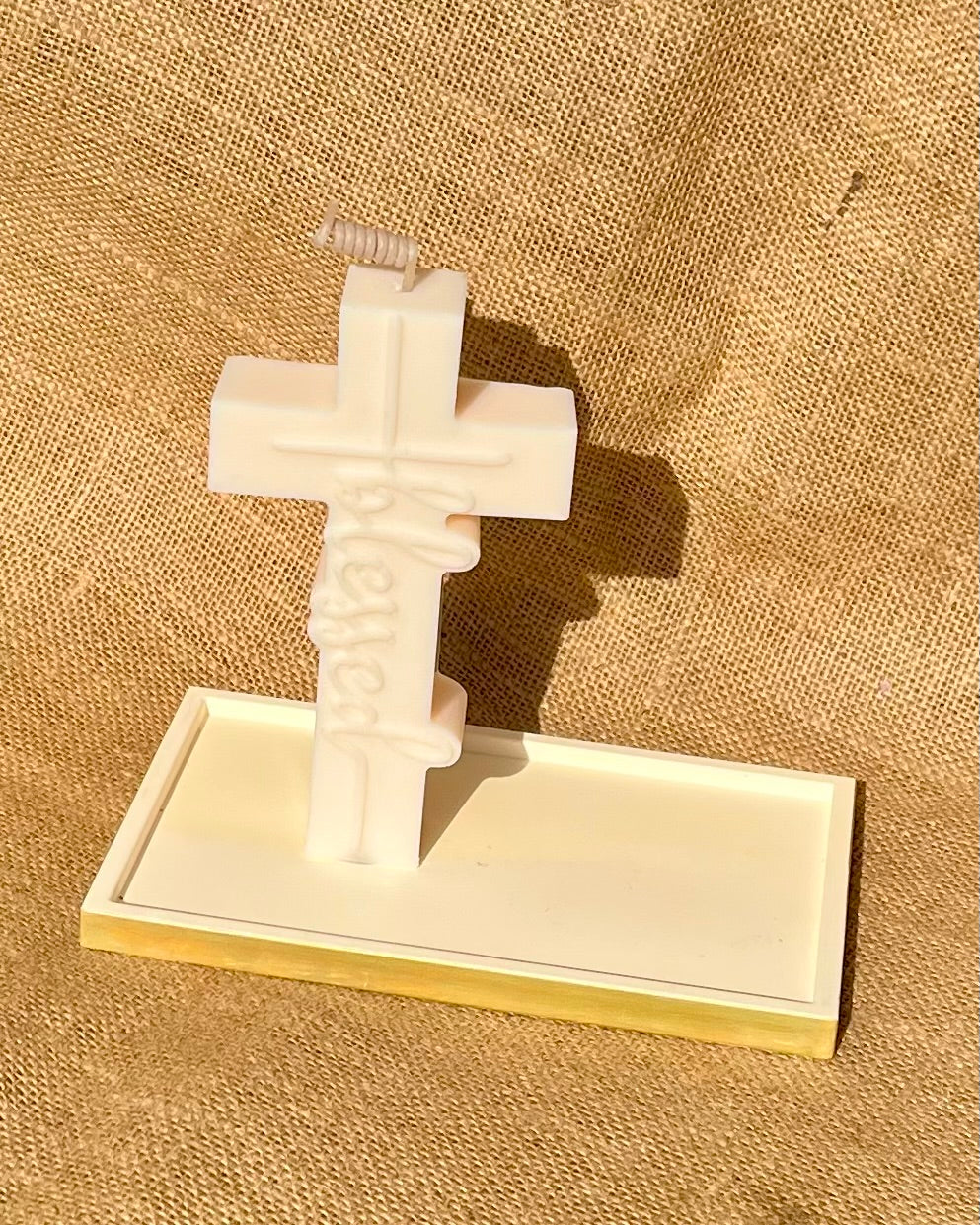 Blessed Cross – Soy Wax Sculpture Candle