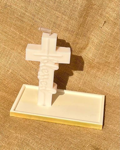 Blessed Cross – Soy Wax Sculpture Candle
