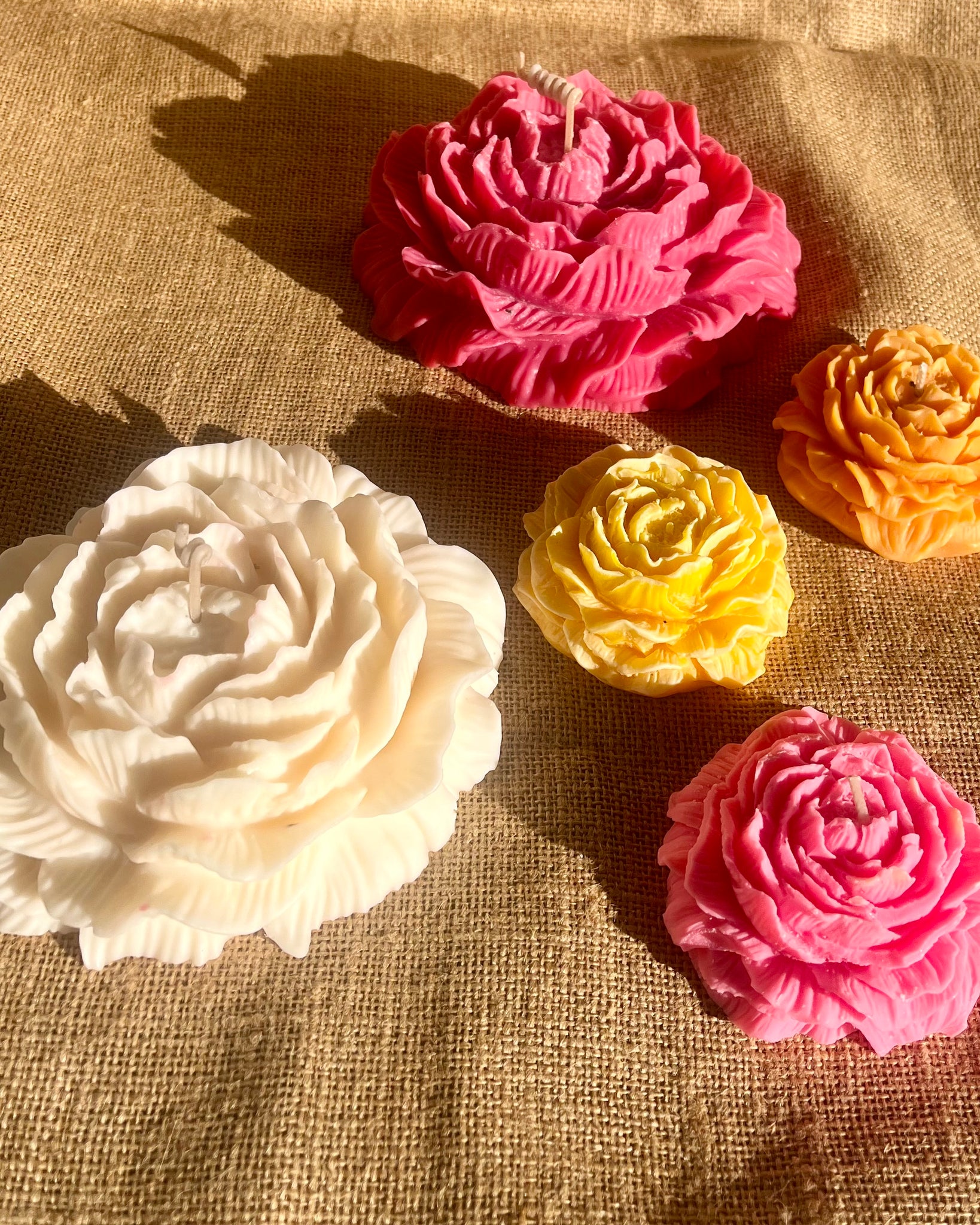 Grand Peony Flower Candle