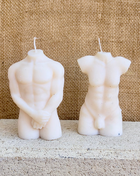 Body Form Soy Candle – Sculptural Male Figure