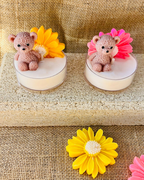 Teddy Bloom Candle