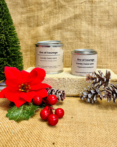 Candy Cane Lane – Christmas Soy Candle Tin