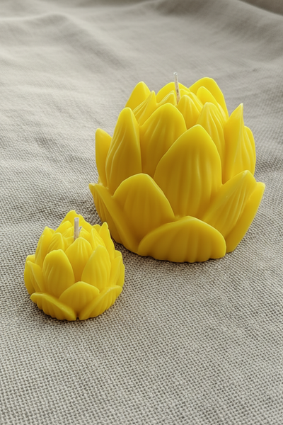 Large Lotus Flower Soy Candle