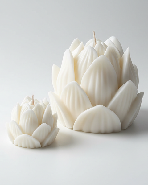 Large Lotus Flower Soy Candle