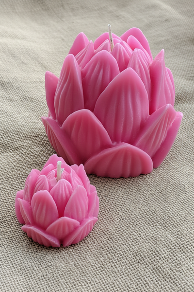 Large Lotus Flower Soy Candle