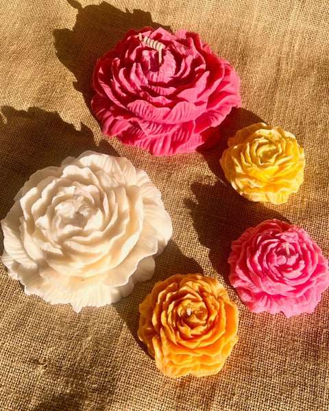 Grand Peony Flower Candle