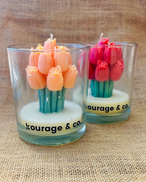 In Full Bloom - Tulip Bouquet Jar Candle