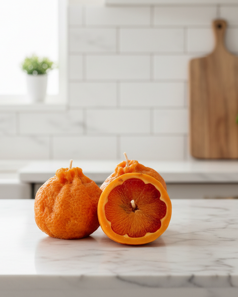 Mandarin Shaped Scented Candle