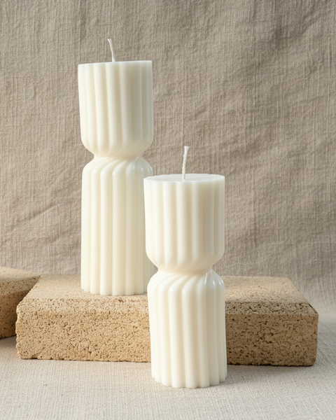 Twisted Hourglass Pillar Candle