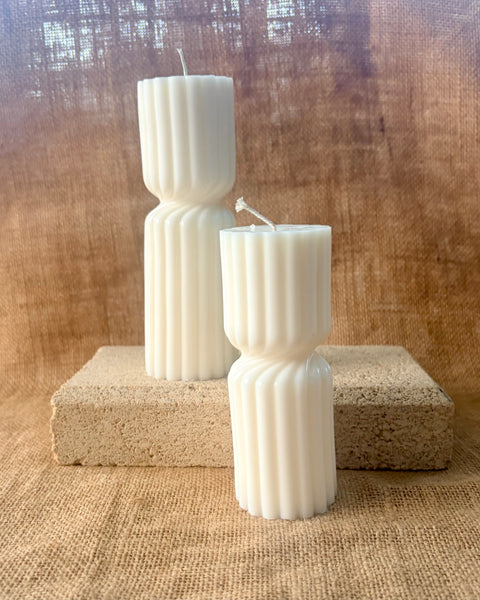 Twisted Hourglass Pillar Candle