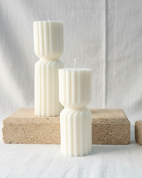 Twisted Hourglass Pillar Candle