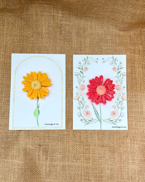 Mother’s Day Daisy Flower Candle Card