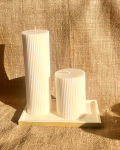 Ribbed Pillar Candles