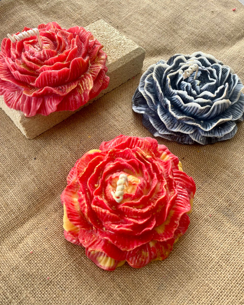Grand Peony Flower Candle