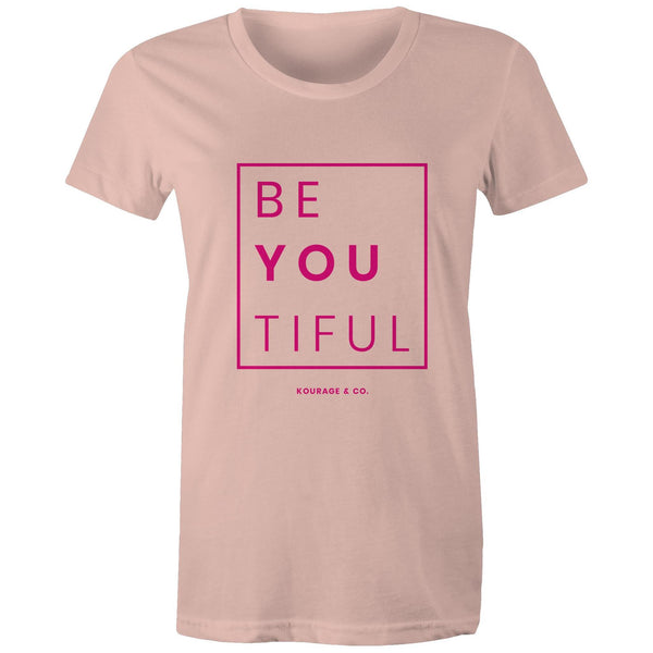 BeYouTiful Women's Tee - Pink Print