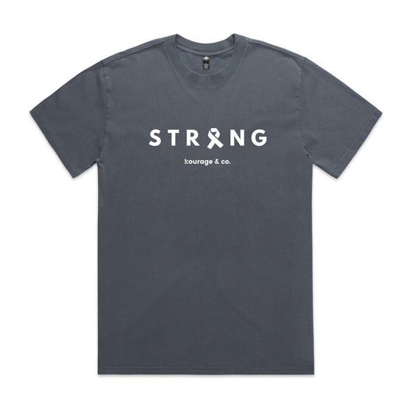 STRONG Faded Unisex Tee |  White Print