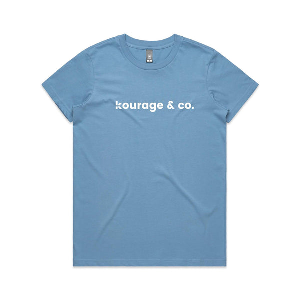 Kourage & Co Classic Women's Tee | White Print