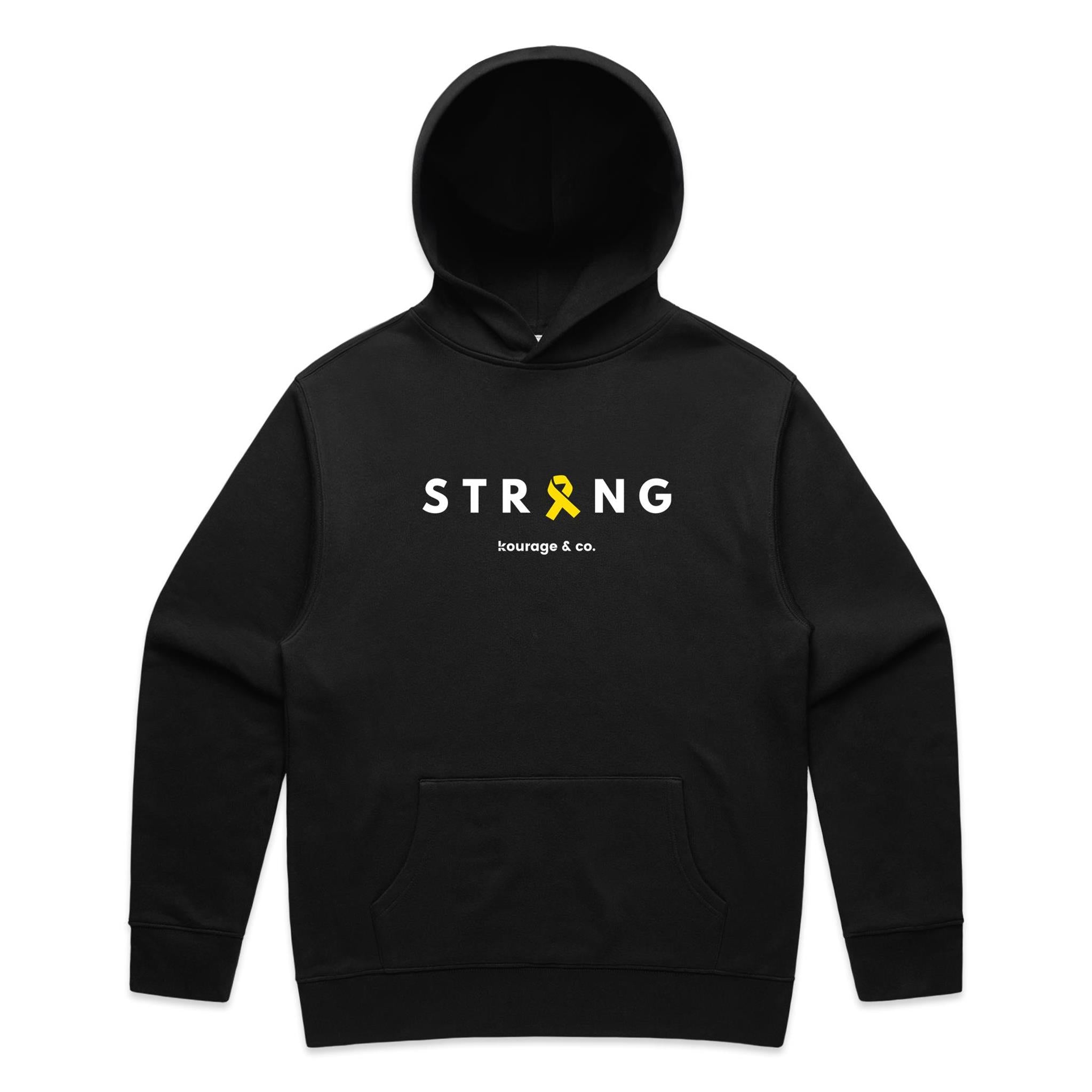 Strong Relax Hood - White & Yellow Ribbon