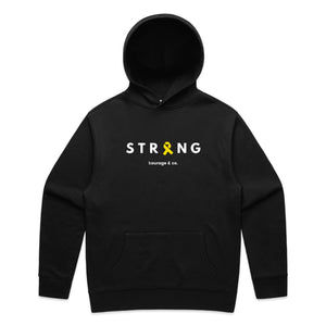 Strong Relax Hood - White & Yellow Ribbon
