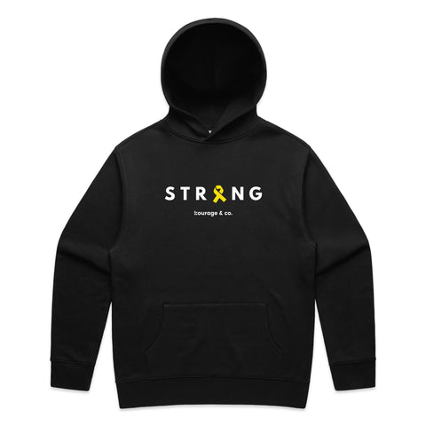 Strong Relax Hood - White & Yellow Ribbon