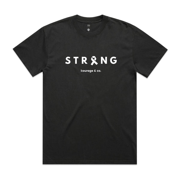 STRONG Faded Unisex Tee |  White Print