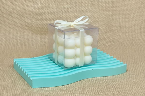 Bubble Cube Pillar Candle
