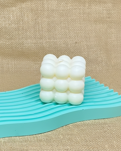 Bubble Cube Pillar Candle