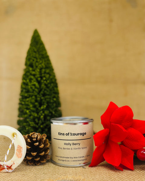 Holly Berry Soy Wax Candle